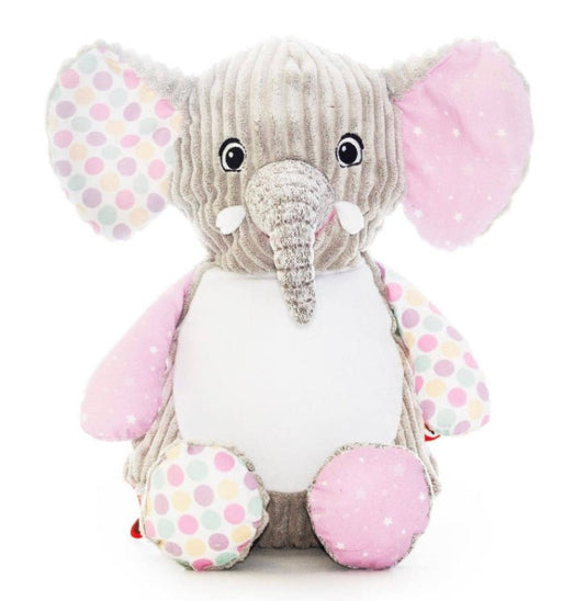 HARLEY Baby Sensory Elephant – Bubblegum Personalised Teddy
