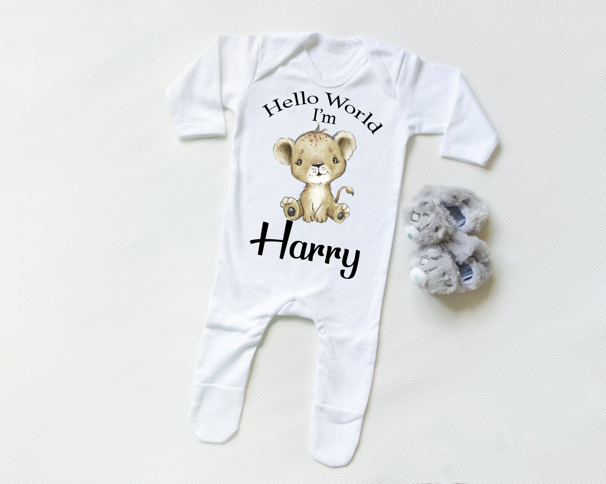 Hello World Lion Boy - Sleepsuit