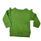 Initial & Teddy Design Frill Shoulder Sweater