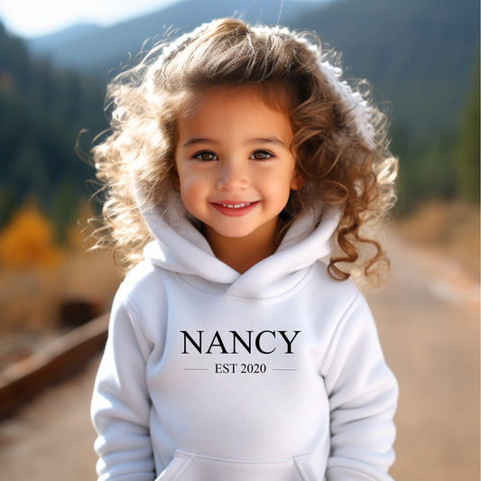Kids Personalised Hoodie with name design - Various Colours