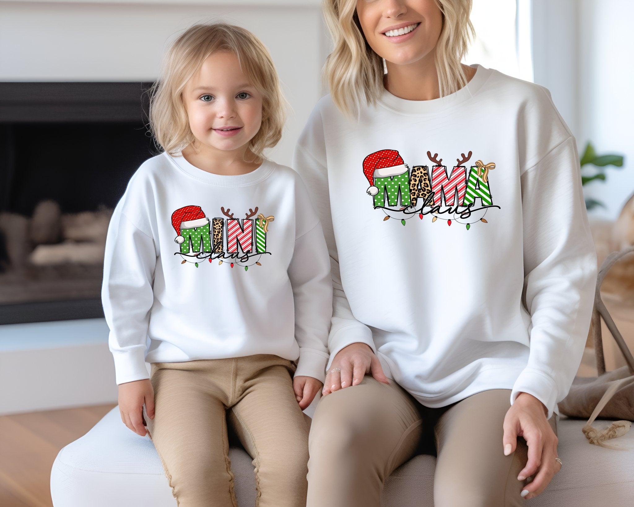 Matching Mini Mama Mummy Personalised Christmas Jumpers Various Colours From The Stork Bespoke Baby