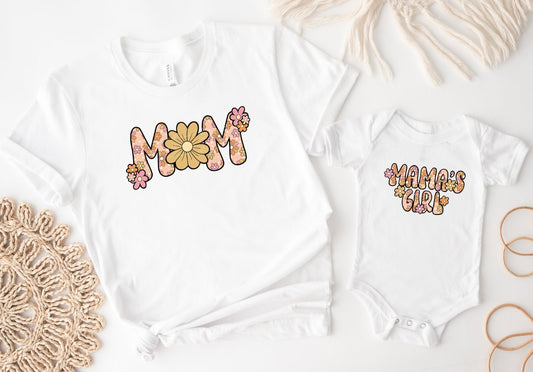 Matching Mini & Mama Mummy Personalised T-Shirt & Vest Mama's Girl - White Only
