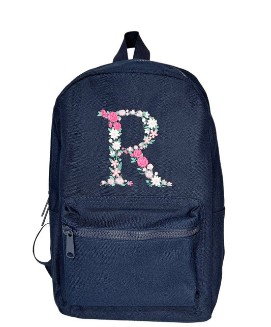 Mini Essential Backpack - Floral initial Design