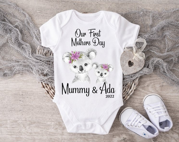Mothers Day Koala Girl Vest Or Sleepsuit