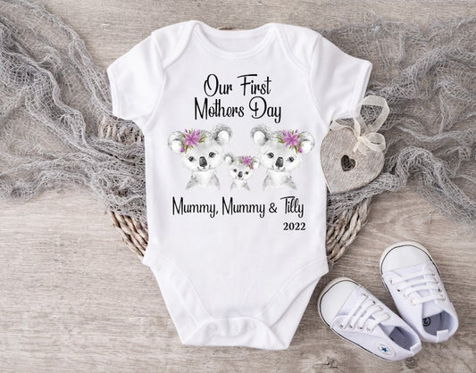 Mothers Day Koala Girl Vest or Sleepsuit - Mummy & Mummy