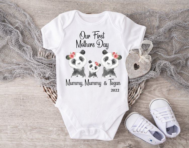 Mothers Day Panda Girl Vest Or Sleepsuit - Mummy & Mummy
