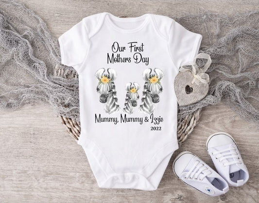Mothers Day Zebra Girl Vest or Sleepsuit - Mummy & Mummy