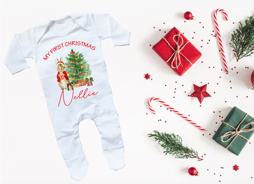 My First Christmas Sleepsuit - Rabbit