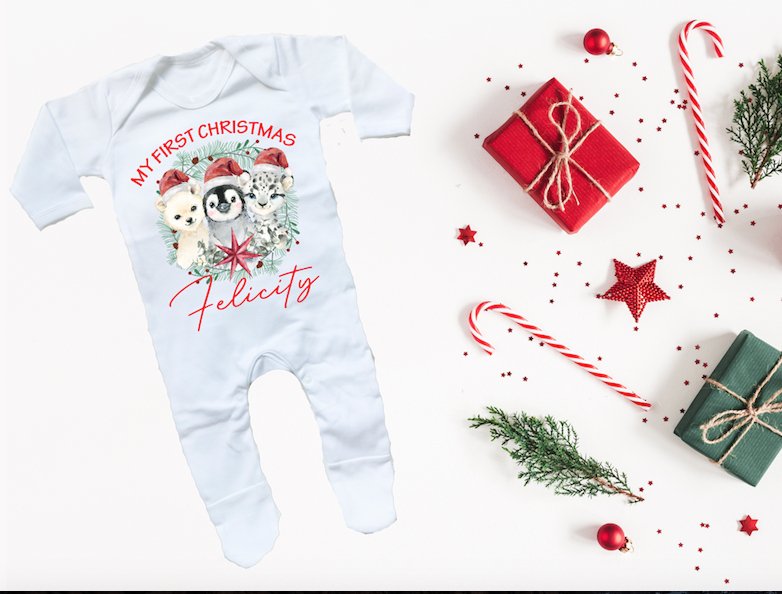 My First Christmas Sleepsuit - Trio