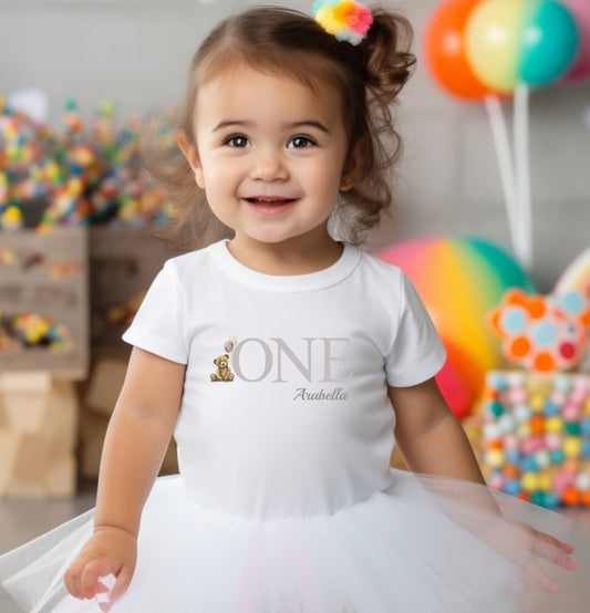 ONE Personalised Birthday T-Shirt - Choose your age