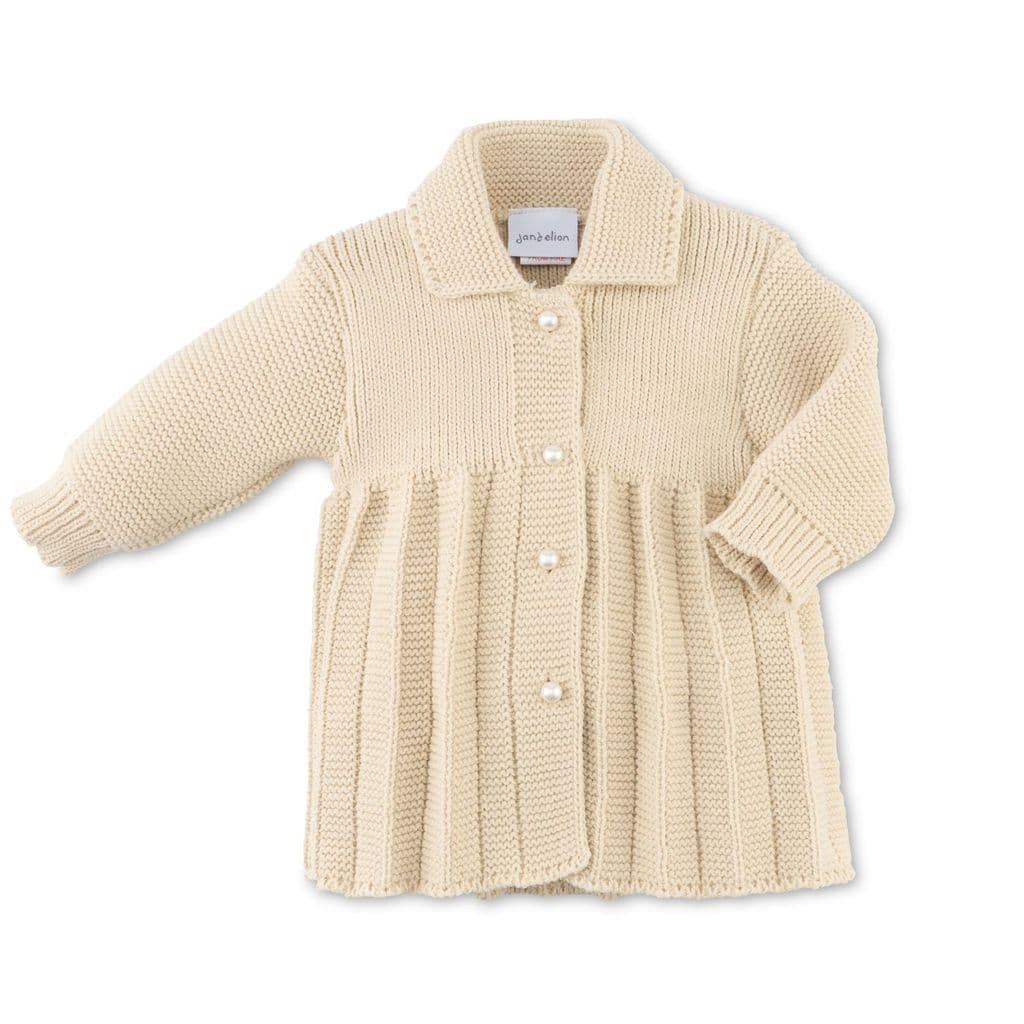 Pearl Button Baby Coat Taupe