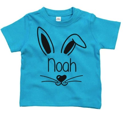 Personalised Easter T-Shirt Bunny - Various T-shirt Colours