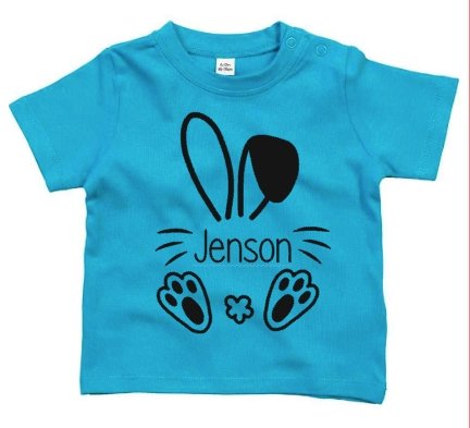 Personalised Easter T-Shirt - Various T-shirt Colours