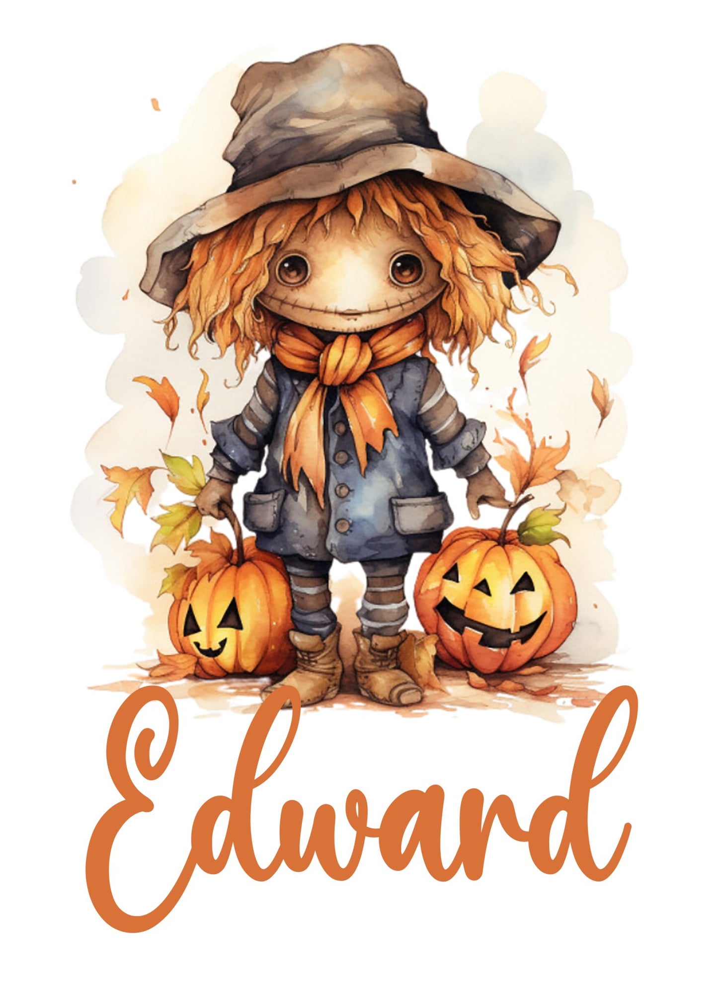 Personalised Halloween Long Sleeve T-Shirt - Scarecrow