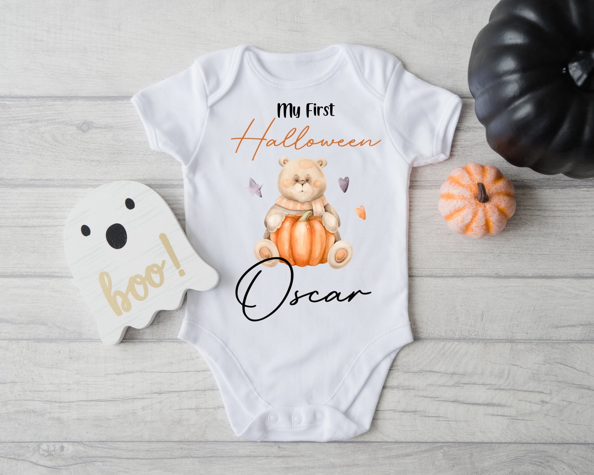 Personalised Halloween Vest - My 1st Halloween Pumpkin design