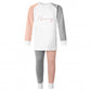 Personalised Loungewear Contrast Set in Dusky Pink/Grey/White