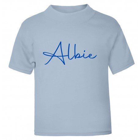 Personalised Short Sleeve T-shirt - Dusky Blue