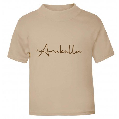 Personalised Short Sleeve T-shirt - Taupe