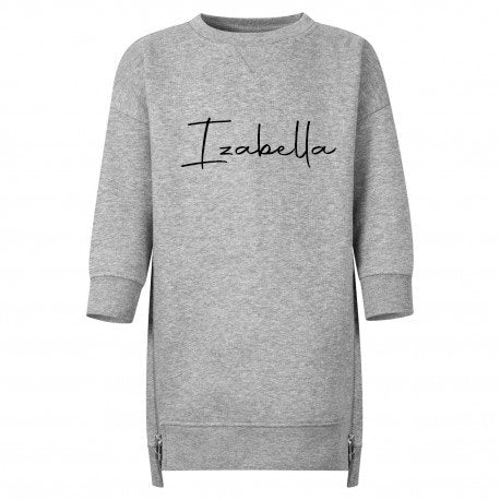 Personalised Sweater Dress - Grey