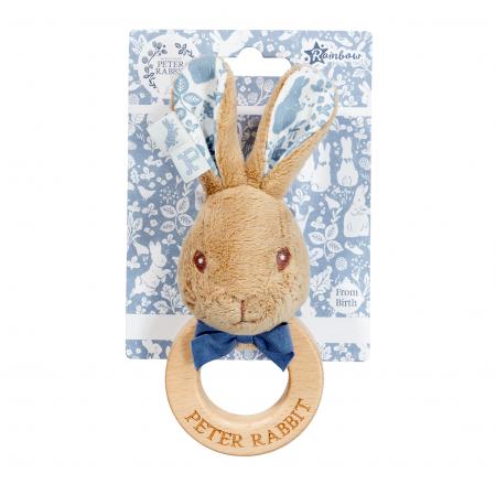 Peter Rabbit Wooden Ring Rattle