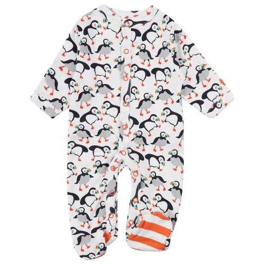 Piccalilly Footed Sleepsuit - Puffin