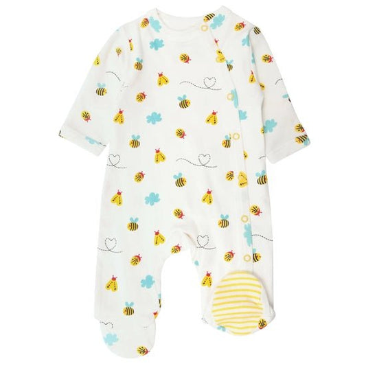 Piccalilly Little Wings Wrapover Footed Sleepsuit