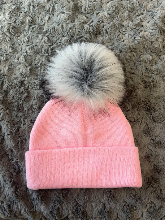 Pink 1-4 years Single Pom hat