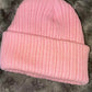 Pink Ribbed Hat - First Size