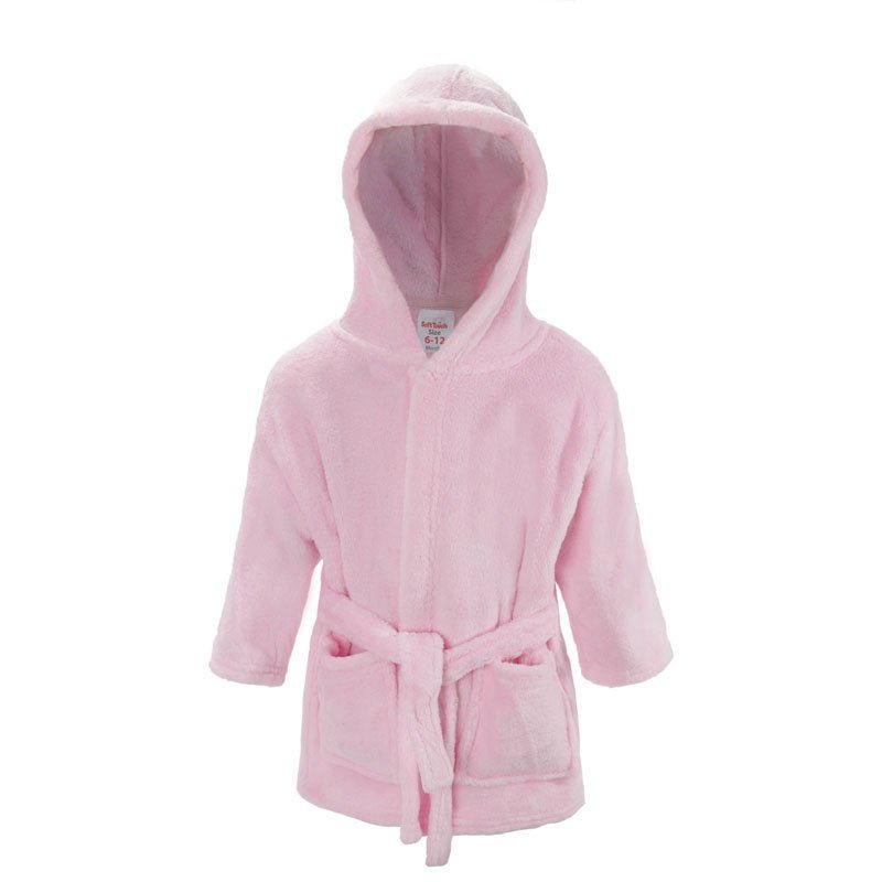 Pink Super Soft Hooded Dressing Gown