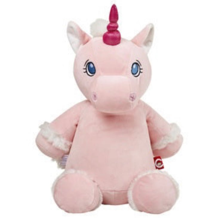 Pink Unicorn Cubbie Personalised Teddy