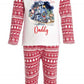 Polar Express 2 Personalised Adults Red Christmas print Pyjamas