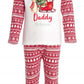Red Rabbit & Sleigh Personalised Adults Red Christmas print Pyjamas