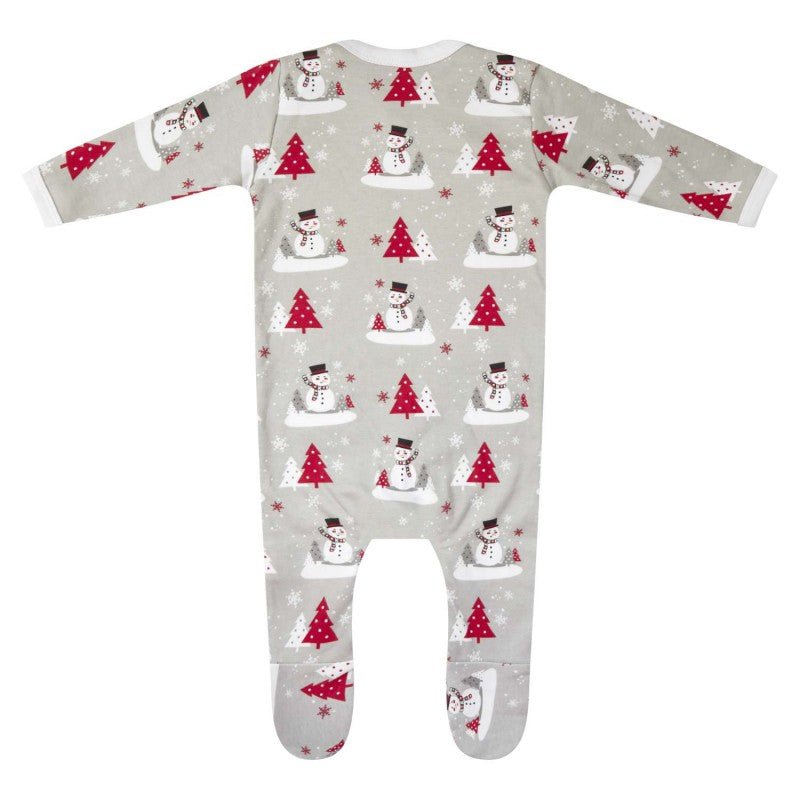 Red Rabbit & Sleigh Personalised Christmas Print Sleepsuit
