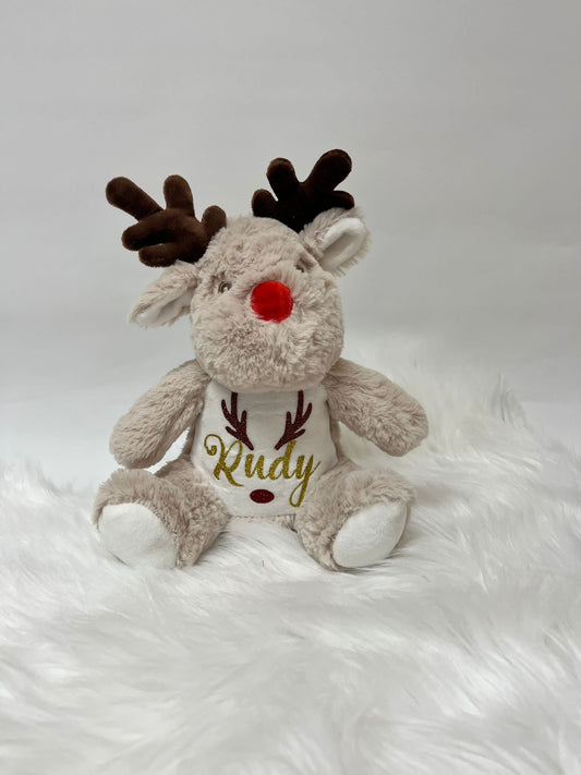 Reindeer mini personalised teddy