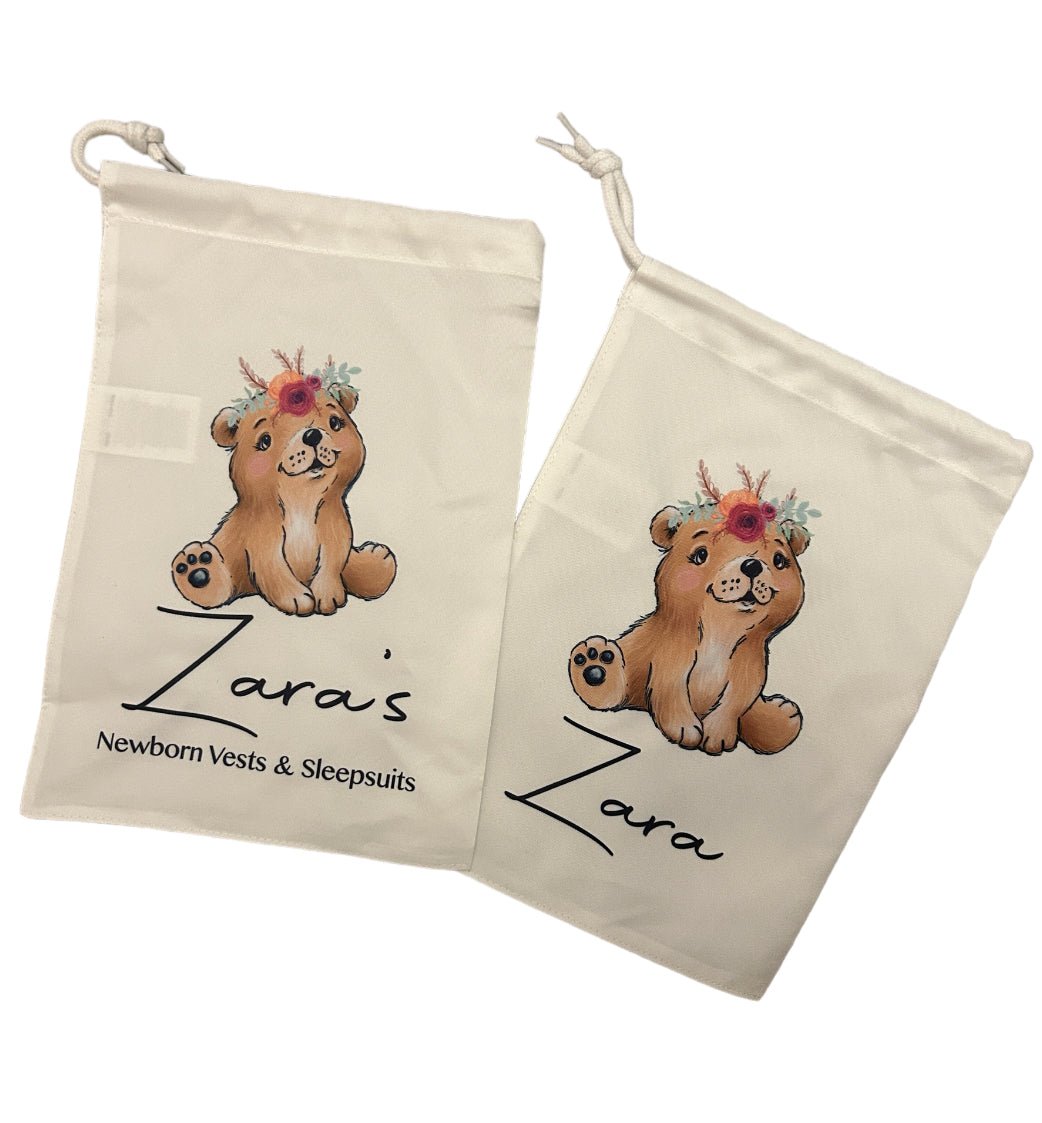 Safari animal design Personalised Storage bag medium size