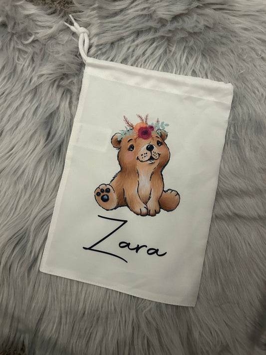 Safari animal design Personalised Storage bag medium size