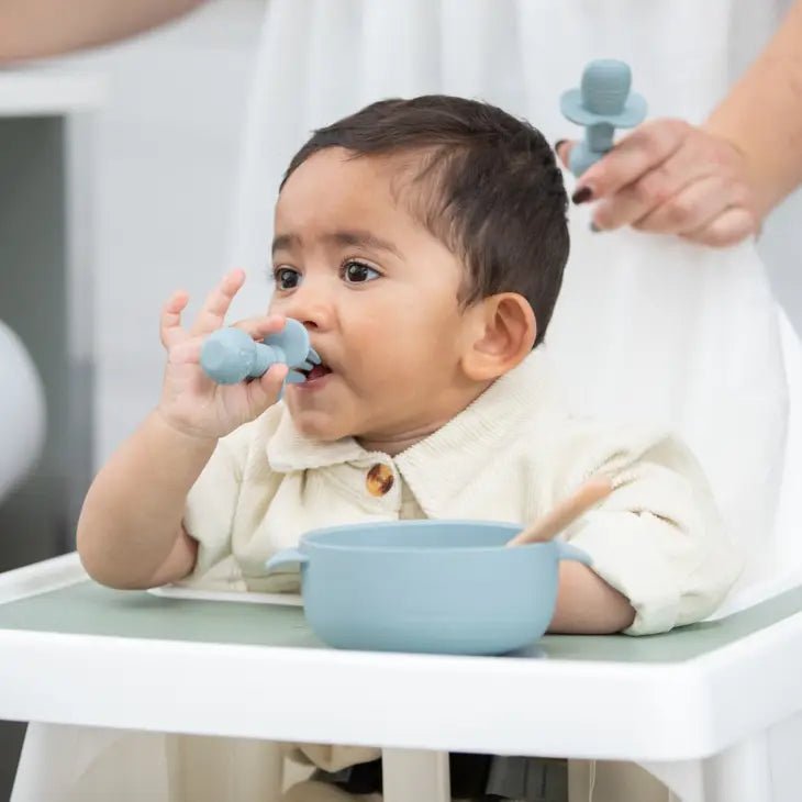 Silicone Baby Cutlery Set Blue