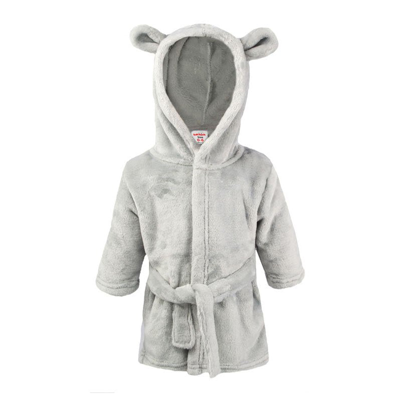 Silver Grey Super Soft Hooded Dressing Gown