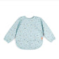 Sleeved pocket bib - happy dots - blue - By done by deer