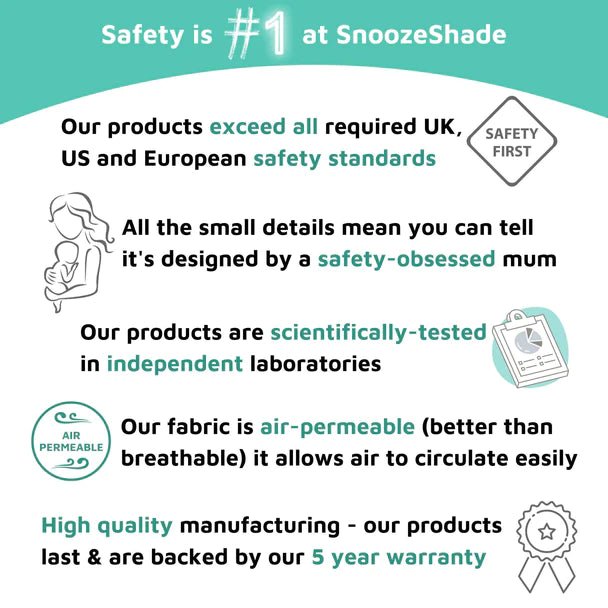 SnoozeShade Plus Deluxe (6m+) | Universal-fit pushchair/buggy sun and sleep shade