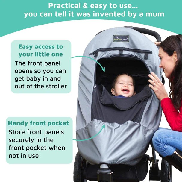 SnoozeShade Plus Deluxe (6m+) | Universal-fit pushchair/buggy sun and sleep shade