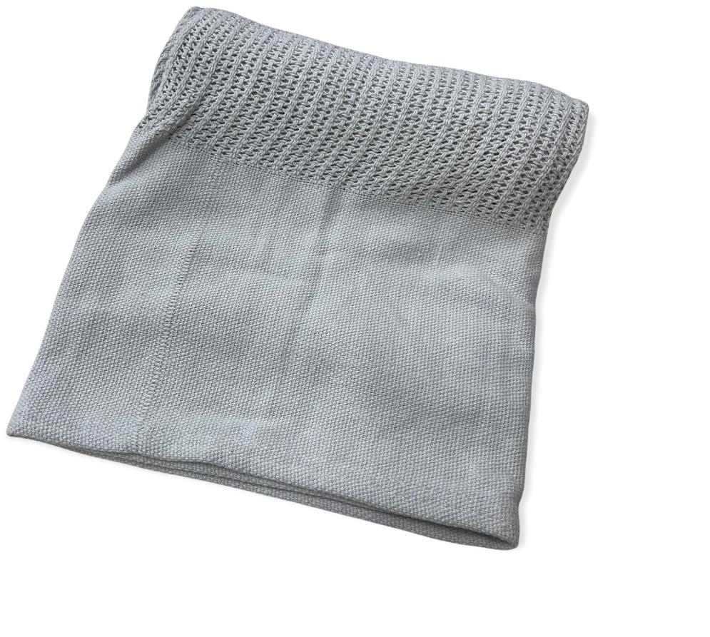 The Hampton Baby Cellular Blanket Grey