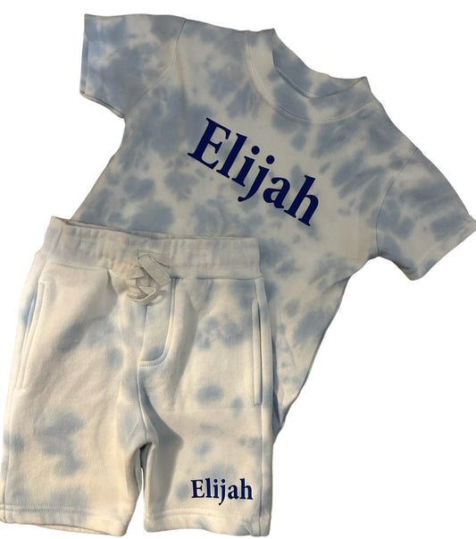 Tie Dye Personalised Sorts & T-Shirt set - Various colour sets available