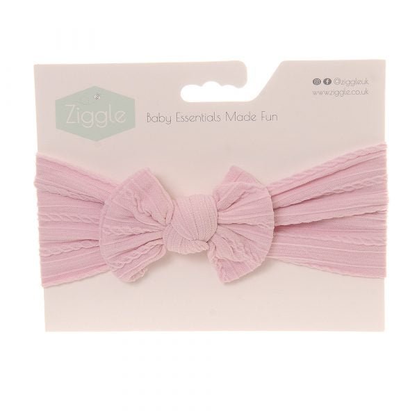 Top Bow Headband - Blush Pink