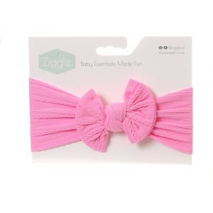 Top Bow Headband - Bright Pink