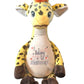 Tumbleberry Original Giraffe Personalised Teddy