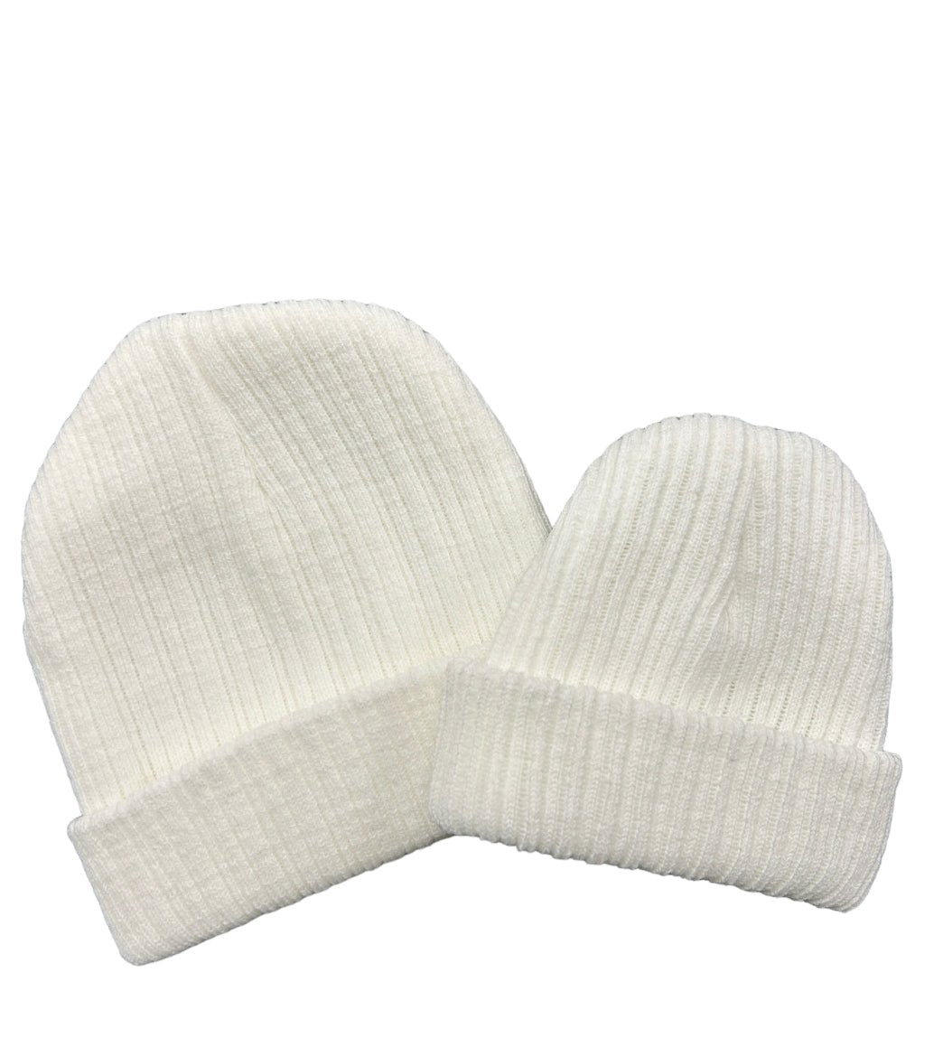 White Personalised Beanie Hat - 2 sizes available