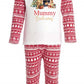 Winnie the Pooh Personalised Adults Red Christmas print Pyjamas